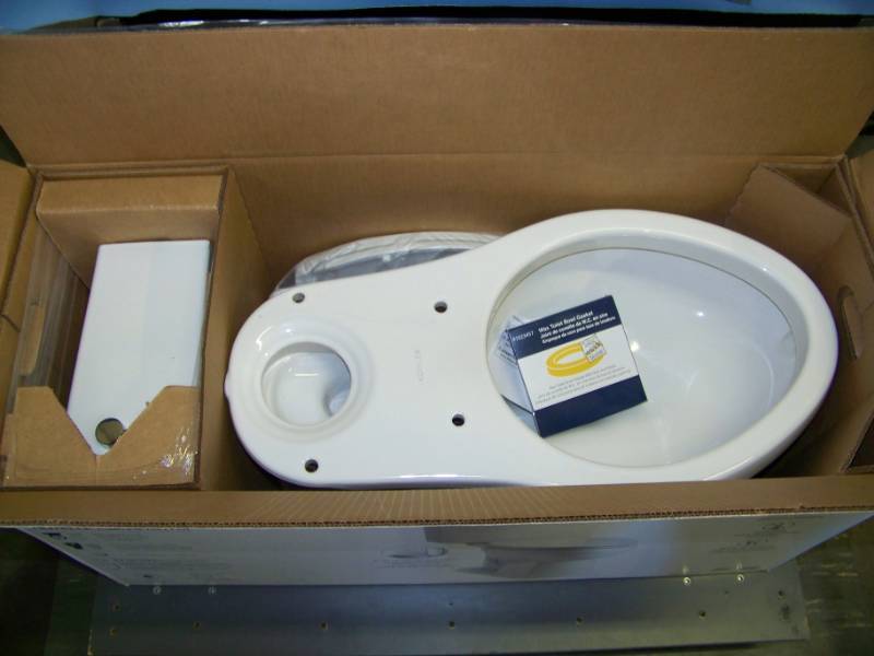 lot 81 image: Kohler, Lintelle, Complete Toilet Kit - NEW in Original, Open Box