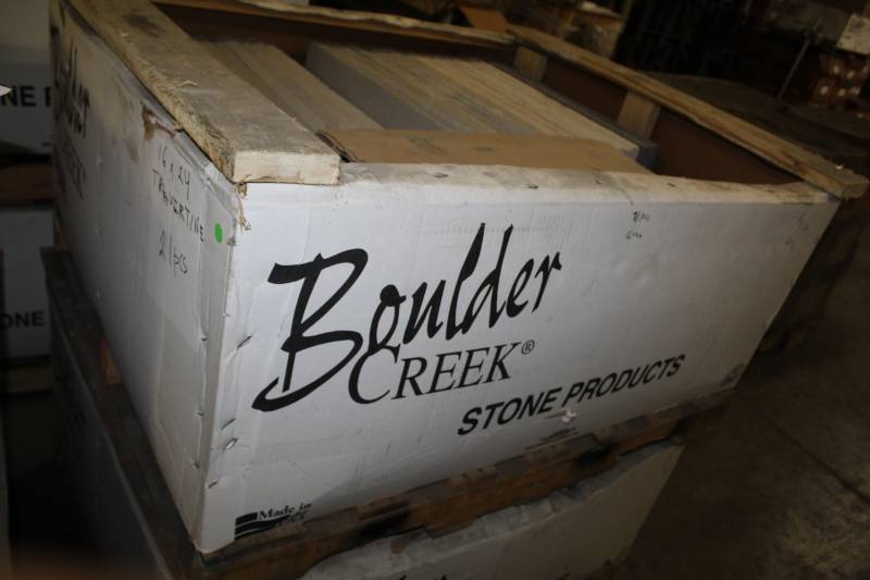 lot 75 image: Boulder Creek Stone Products 16x24in. Travertine