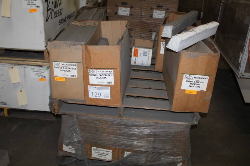lot 129 image: Boulder Creek Stone Products Boxes of Chisel Faced Silver Sequoia Accessories