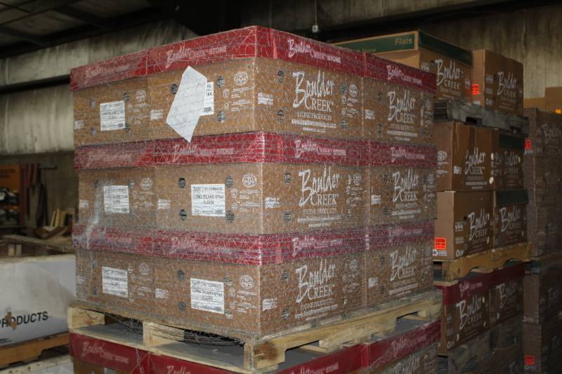 lot 110 image: Boulder Creek Stone Products Boxes of Long Island Stak Alden 90-Degree Corners