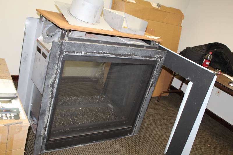 lot 151 image: Napolean Natural Gas See Through Direct Vent Fireplace with Extra Fronts