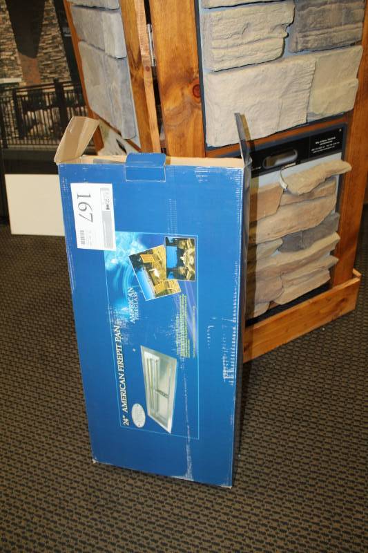 lot 167 image: American Fireglass 24in. Stainless Steel Firepit Pan