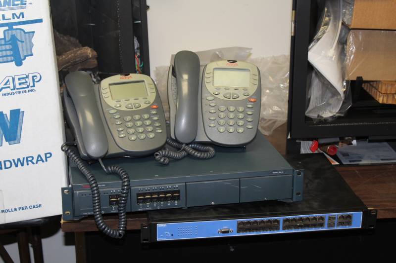lot 175 image: Avaya VOIP Telephone Set - Rack-Mount IP Office 500 Server, AdTran NetVanta 1234 Switch, Telephone Sets