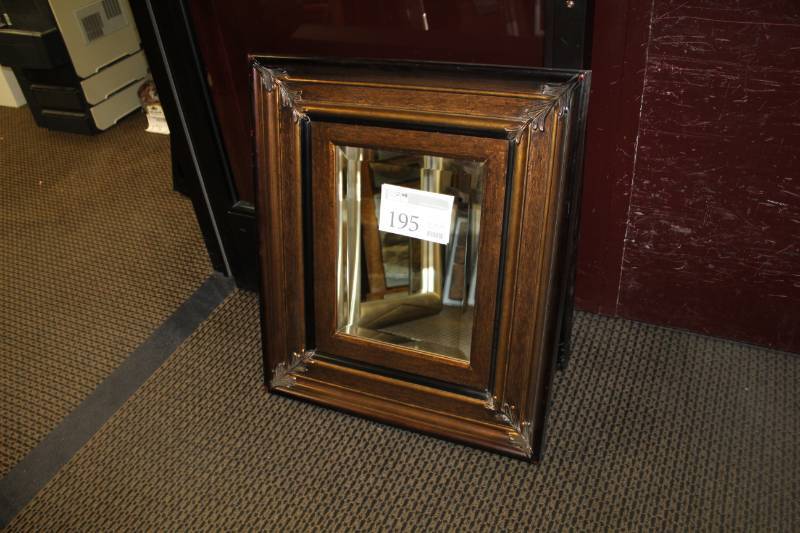 lot 195 image: Wood Frame Wall Mirror