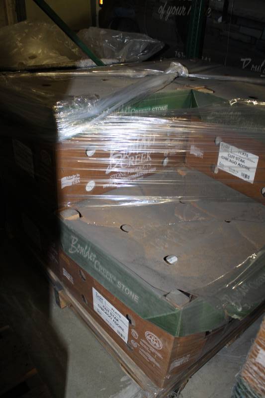 lot 203 image: Boulder Creek Stone Products Boxes of Cut Stak Chicago Adobe Flats