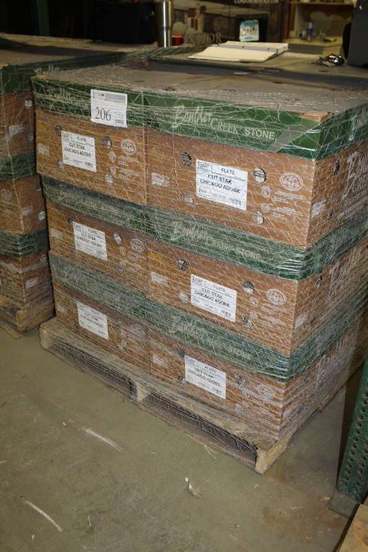 lot 206 image: Boulder Creek Stone Products Boxes of Cut Stak Chicago Adobe Flats