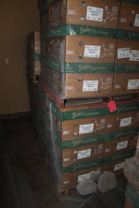 lot 218 image: Boulder Creek Stone Products Boxes of River Rock Mission Flats