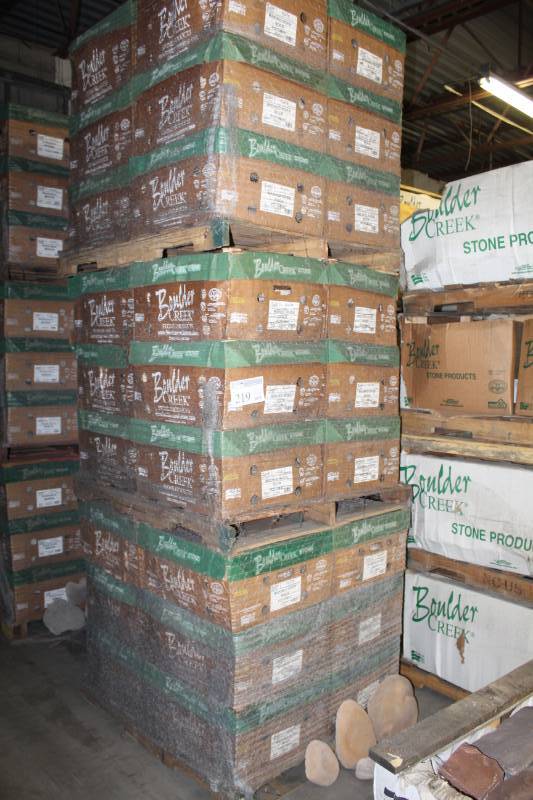 lot 219 image: Boulder Creek Stone Products Boxes of Washed River Rock Potomac Flats