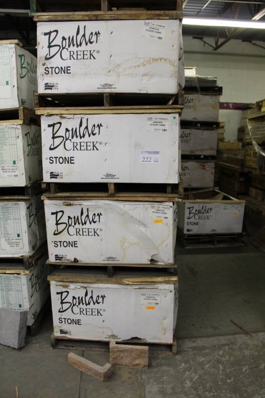 lot 222 image: Boulder Creek Stone Products Boxes of Sangria Desert Sand 90-Degree Corners