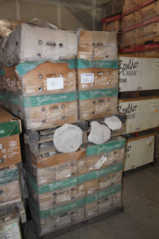 lot 245 image: Boulder Creek Stone Products Boxes of Washed River Rock Flats