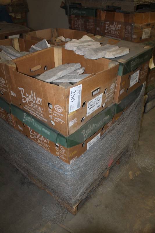 lot 256 image: Boulder Creek Stone Products Boxes of Country Ledge Glacier Bluff Flats