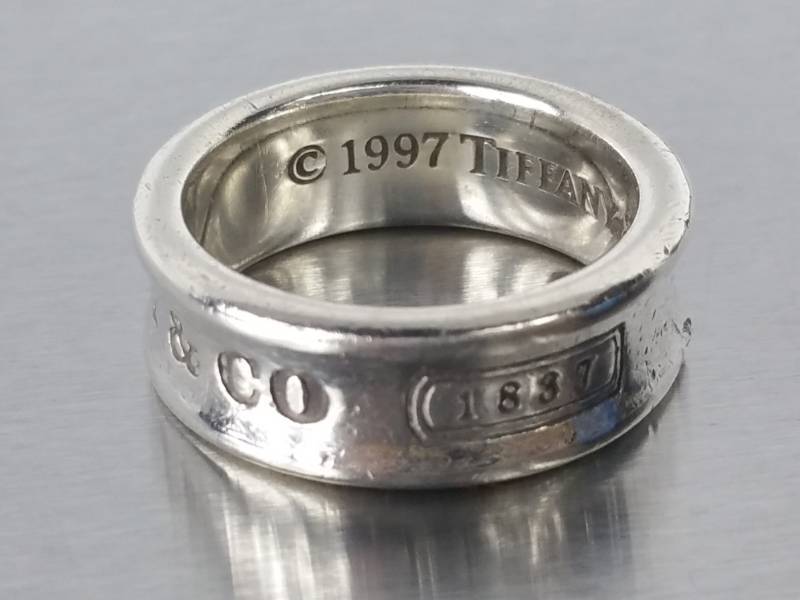 lot 41 image: Tiffany & Co Sterling 1997 Logo Ring