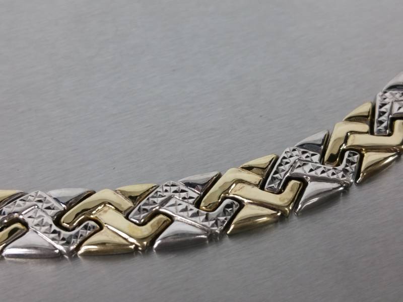 lot 81 image: 14k and Sterling Silver Necklace