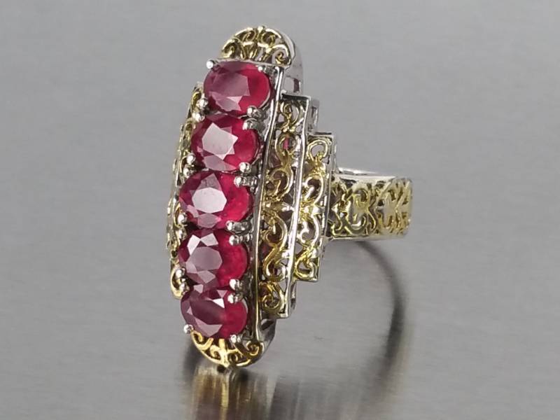 lot 109 image: Ruby Estate Ring in Sterling Silver
