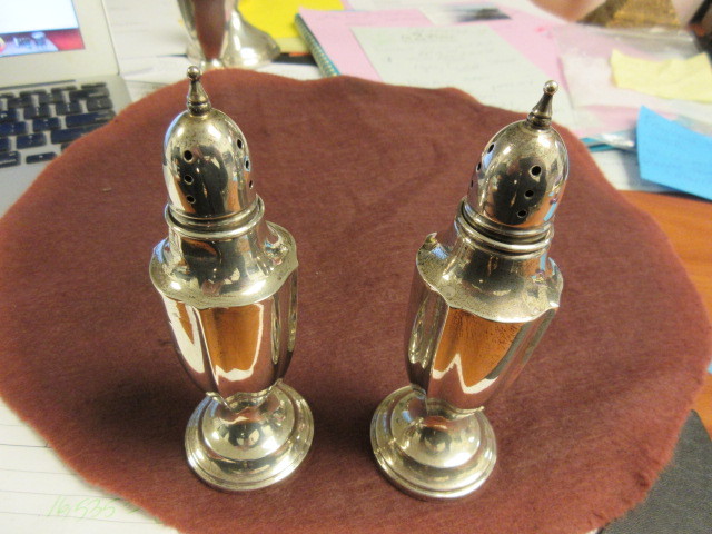STERLING SALT AND PEPPER SHAKERS