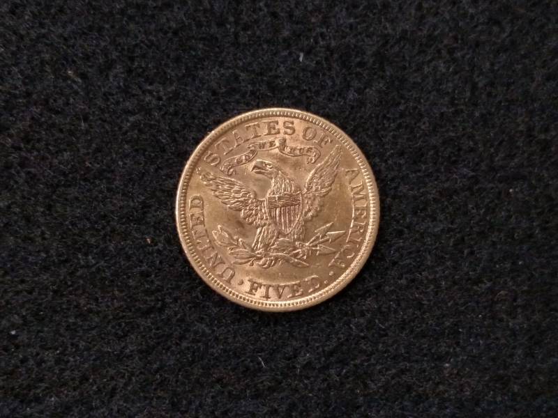 lot 2 image: 1900 Five Dollars Liberty Head Gold...