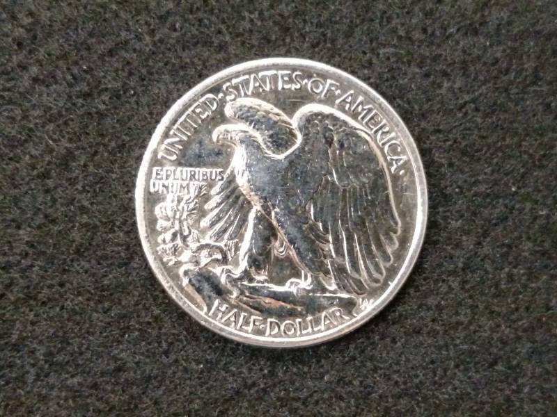 lot 55 image: 1943 Walking Liberty Silver Half Do...