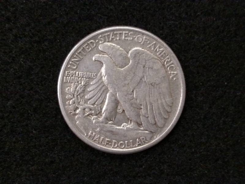 lot 58 image: 1944 Walking Liberty Silver Half Do...