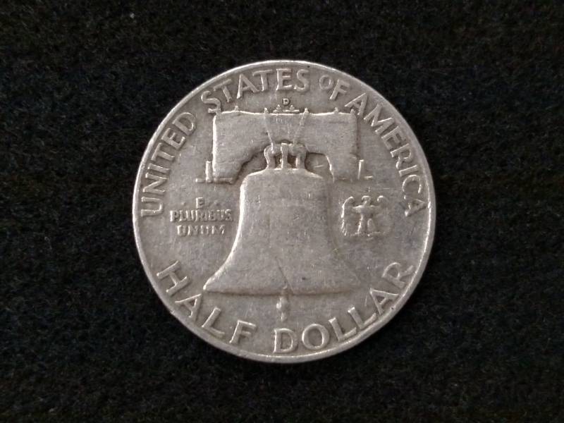 lot 72 image: 1953 D Franklin Silver Half Dollar...