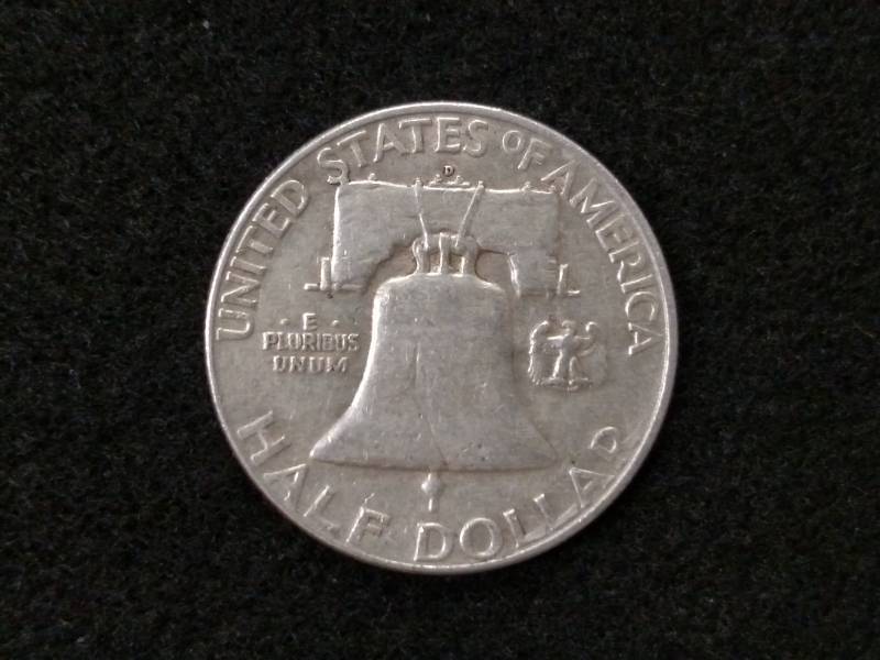 lot 73 image: 1954 D Franklin Silver Half Dollar...