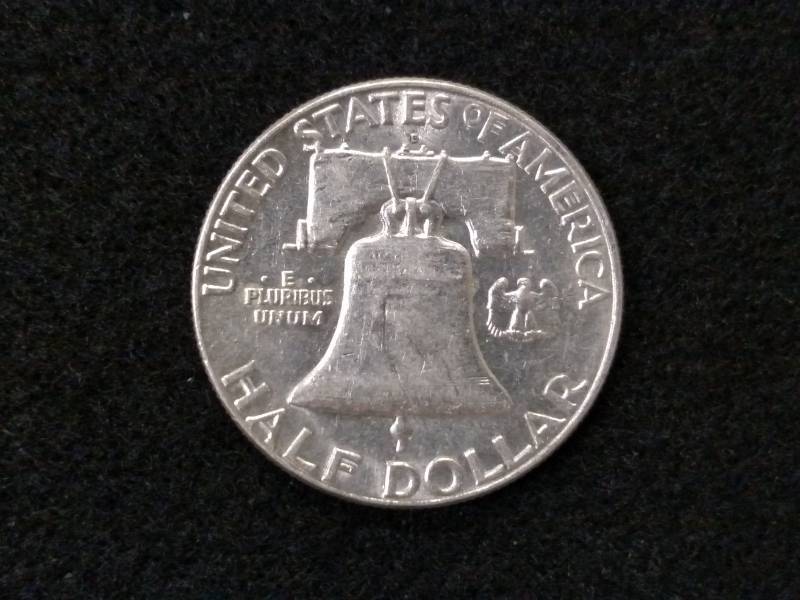 lot 79 image: 1963 D Franklin Silver Half Dollar...