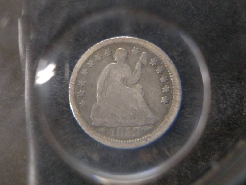 lot 97 image: 1853 Arrows Seated Liberty Silver H...