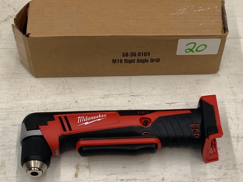 lot 20 image: Milwaukee M18 Right-Angle Drill