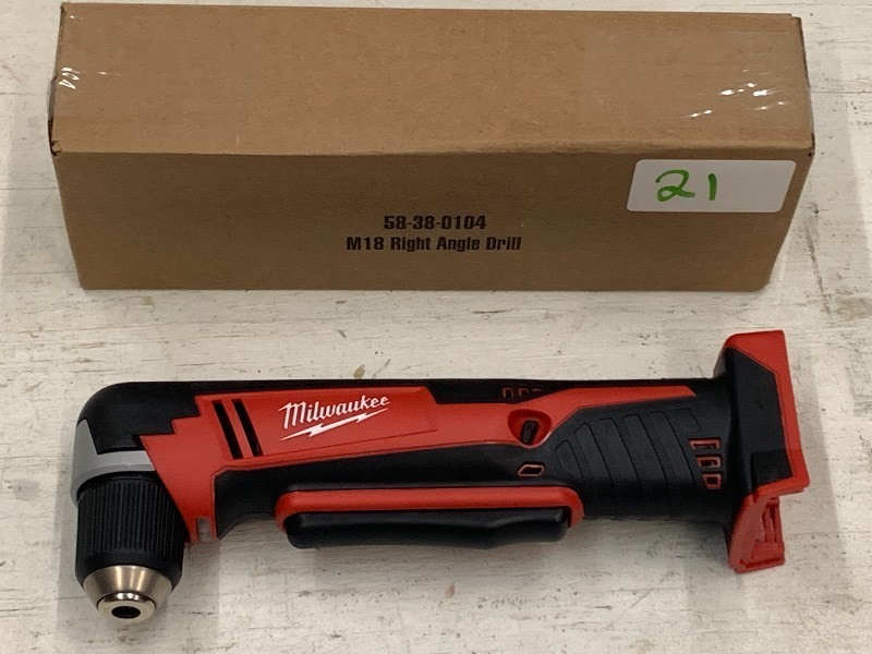 lot 21 image: Milwaukee M18 Right-Angle Drill