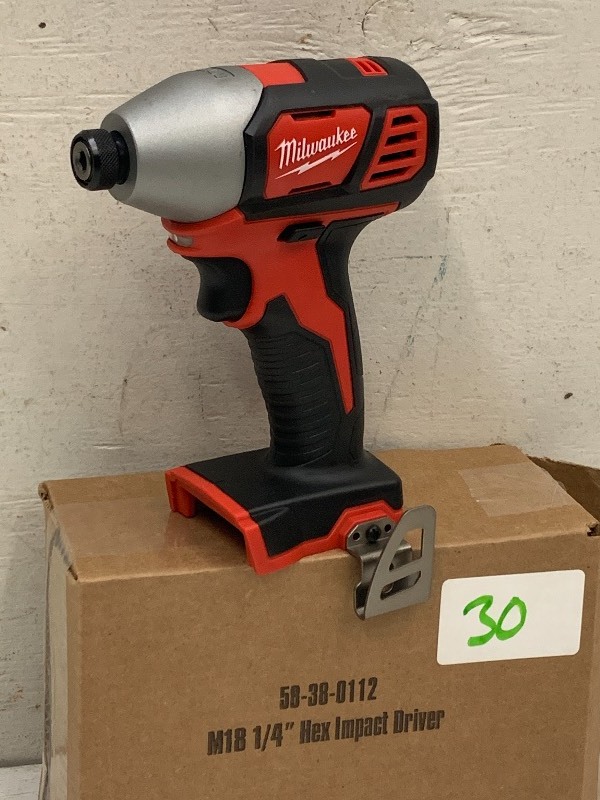 lot 30 image: Milwaukee M18 Cordless 14 Hex Impact Driver