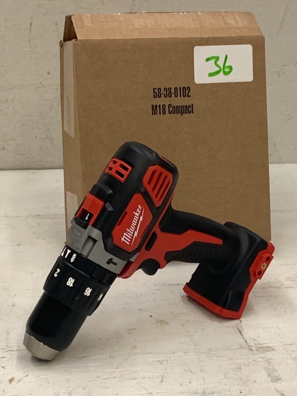 lot 36 image: Milwaukee M18 Cordless 12 Hammer Drill