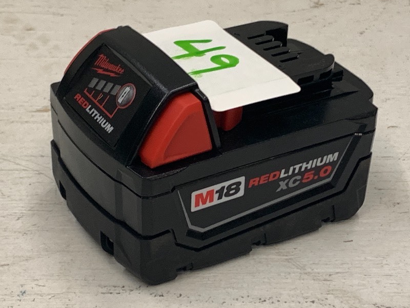 lot 49 image: Milwaukee M18 Red-Lithium XC5.0 Battery