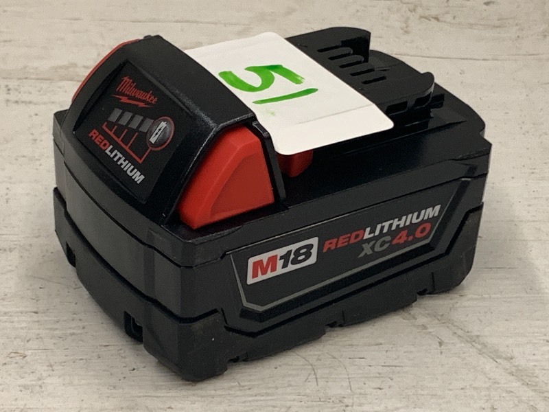 lot 51 image: Milwaukee M18 Red-Lithium XC4.0 Battery