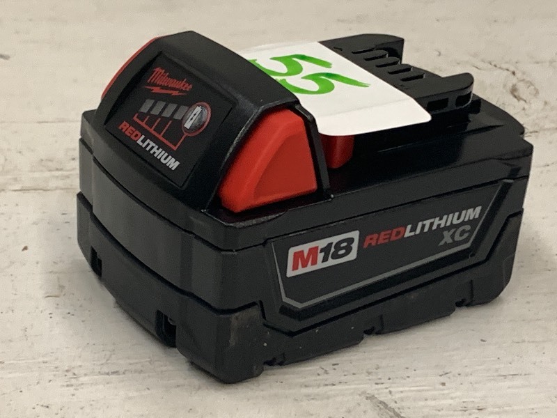lot 55 image: Milwaukee M18 Red-Lithium XC Battery