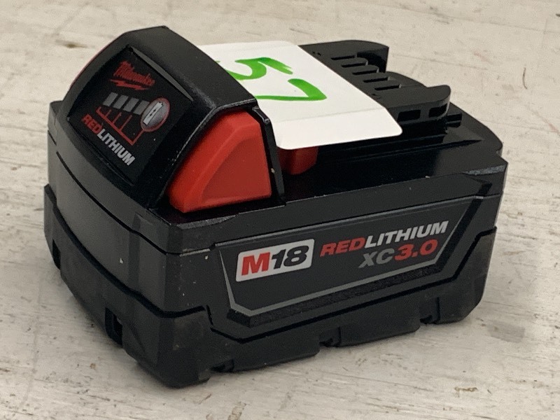 lot 57 image: Milwaukee M18 Red-Lithium XC3.0 Battery