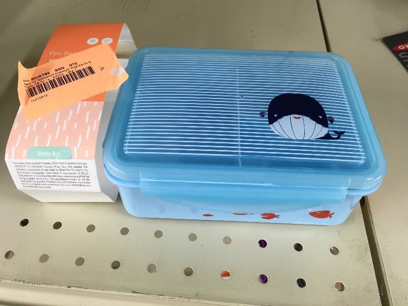 lot 431 image: Cheeky Plastic Kids Bento Box 7.2 x 5.3, Retail $10.99