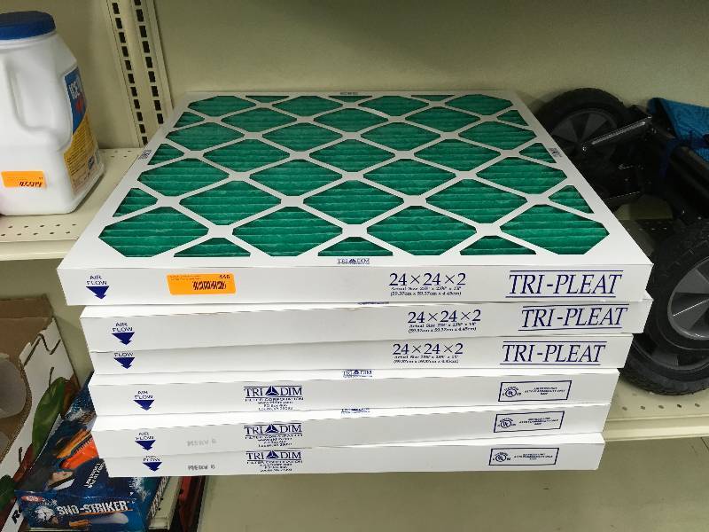lot 446 image: Tri-Pleat Ultra MERV 8 HVAC Furnace Air Filter 6 Pack (24x24x2) , Retail $46.99