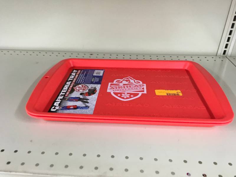 lot 454 image: Airhead University Lunch Tray Snow Sled - Red, Retail $15.99