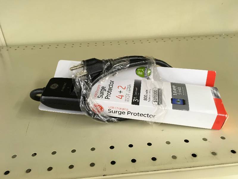 lot 472 image: General Electric USB Charging Surge Protector, Retail $19.99