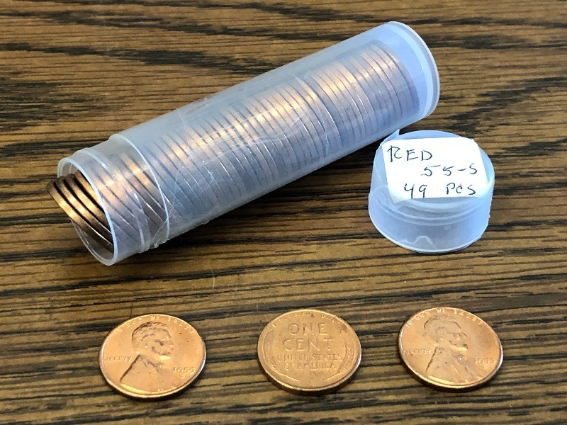 Roll Of 1955-S Wheat Pennies