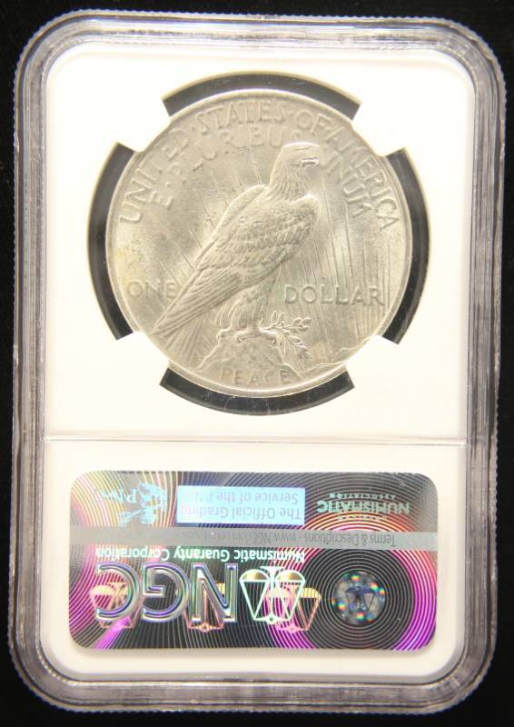1922 PEACE SILVER DOLLAR MS62 NGC