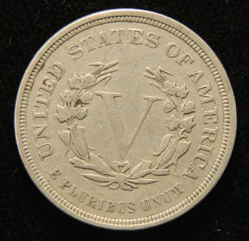 1883 NO CENTS LIBERTY V NICKEL XF