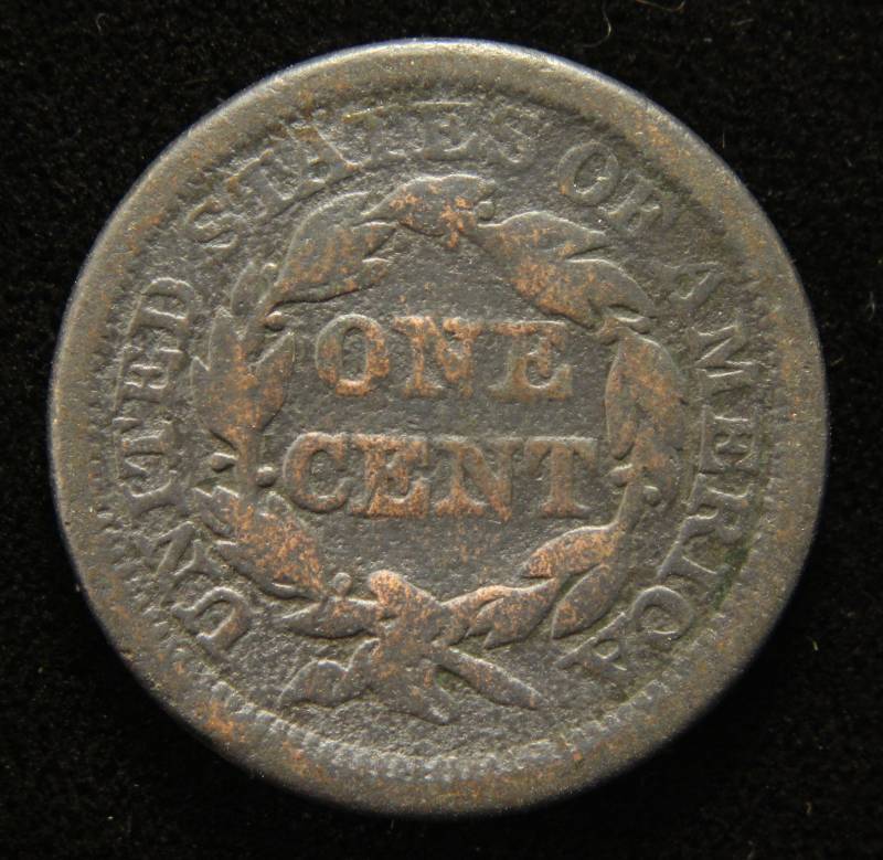 1845 US BRAIDED HAIR LARGE CENT