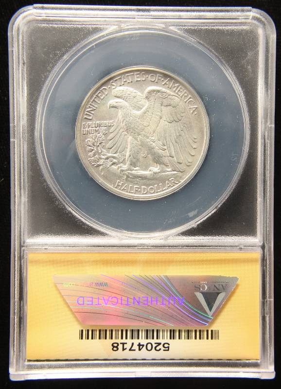 1942 WALKING LIBERTY HALF DOLLAR MS60 DETAILS