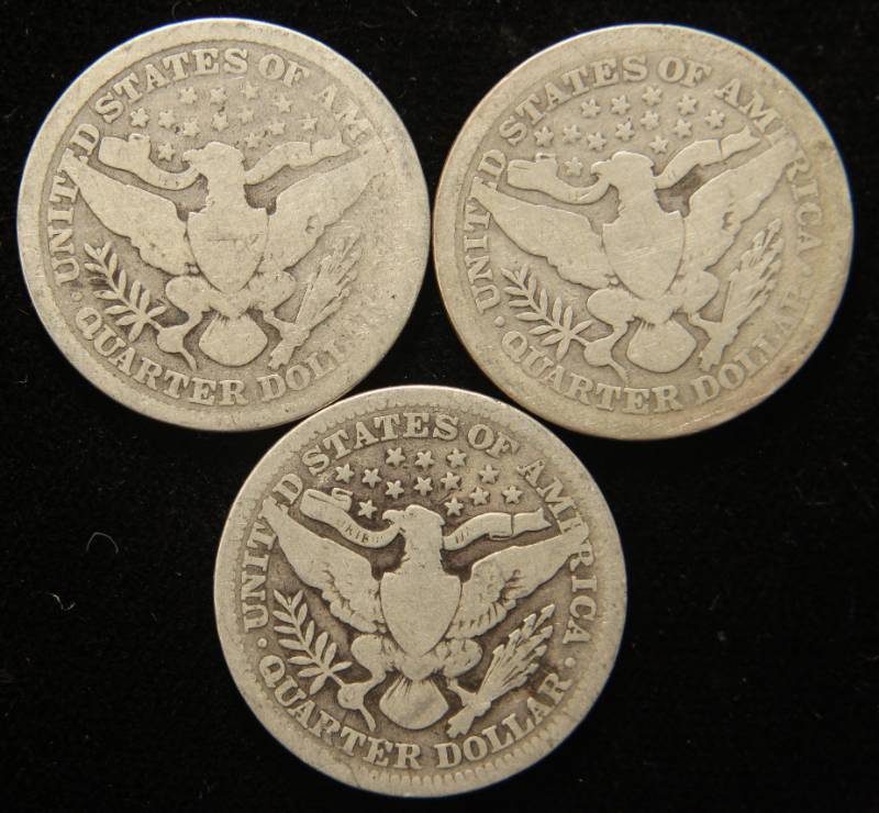 3 BARBER QUARTERS 1898 1900 1903