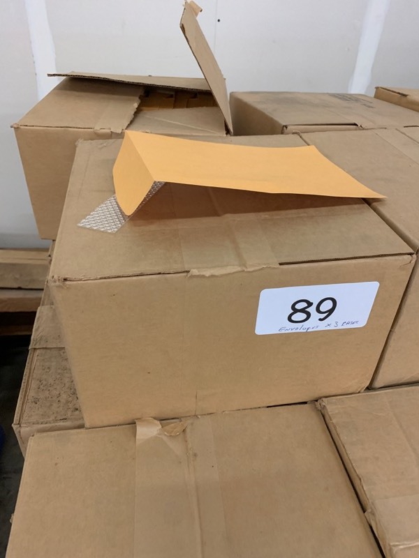lot 89 image: 3 cases of envelopes