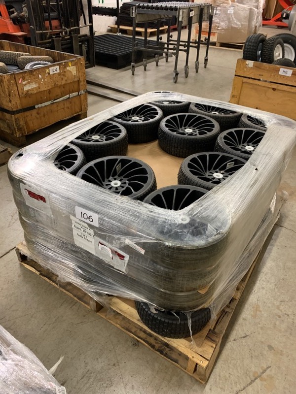lot 106 image: Lot of new rubber wheels