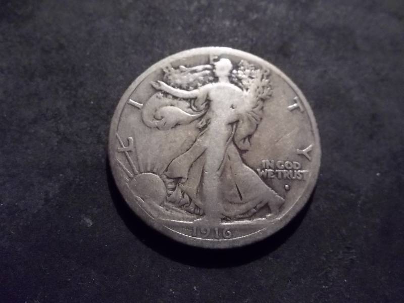 1916 S Obverse Mint Walker Half Dollar