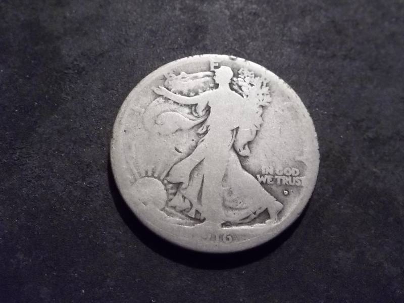1916 D Obverse Mint Walker Half Dollar