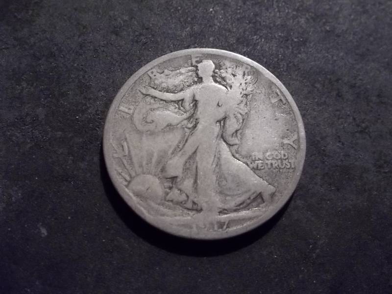1917 S Reverse Mint Walker Half Dollar
