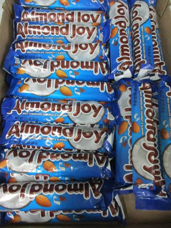 lot 130 image: 32 Almond Joy Candy Bars